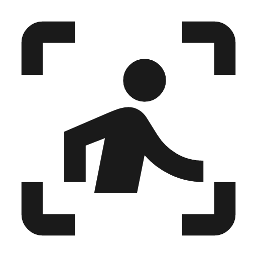 Detection and zone icon, solid style, from Material Symbols