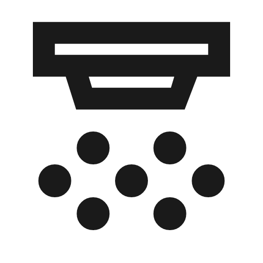 Detector co outline sharp icon, sharp-cornered style, from Material Symbols