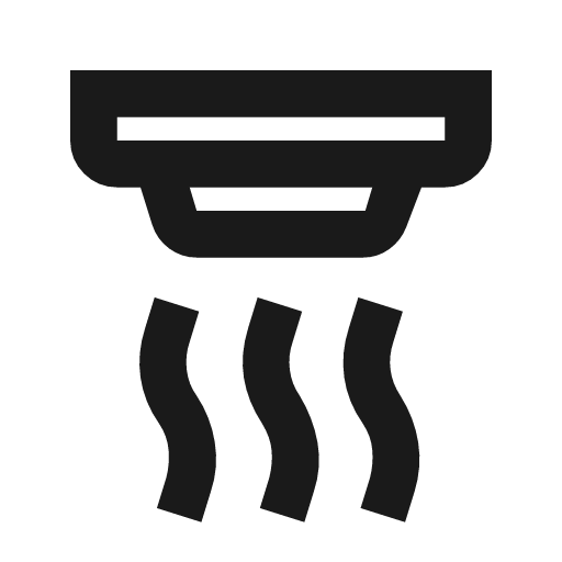 Detector smoke outline icon, outline style, from Material Symbols