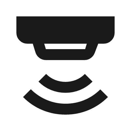 Detector icon, solid style, from Material Symbols