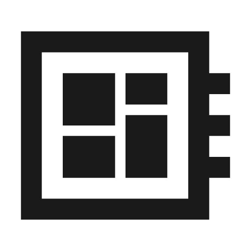 Developer board outline sharp icon, sharp-cornered style, from Material Symbols