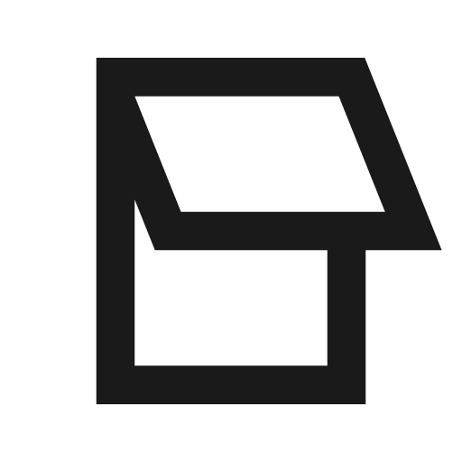 Devices fold 2 outline sharp icon, sharp-cornered style, from Material Symbols