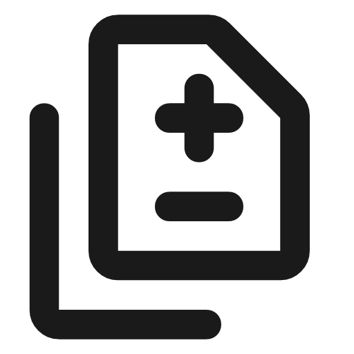 Difference outline rounded icon, rounded style, from Material Symbols