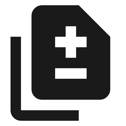 Difference icon, solid style, from Material Symbols