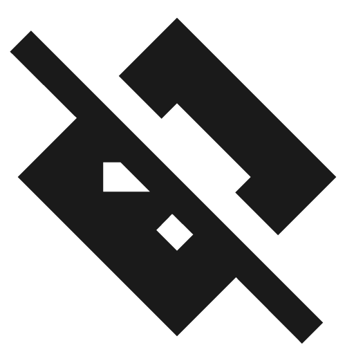 Directions alt off sharp icon, sharp-cornered style, from Material Symbols
