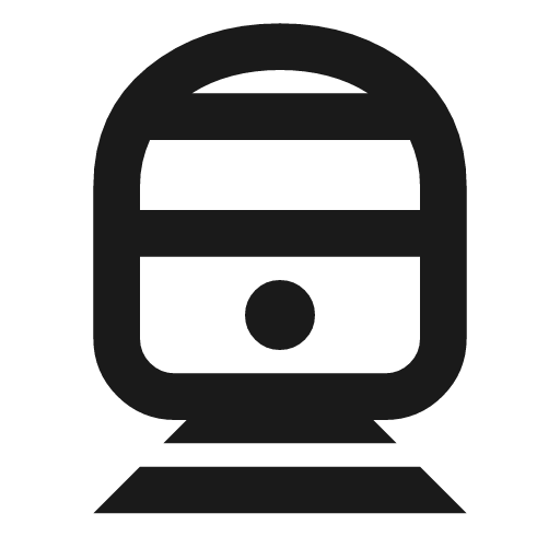 Directions railway 2 outline icon, outline style, from Material Symbols