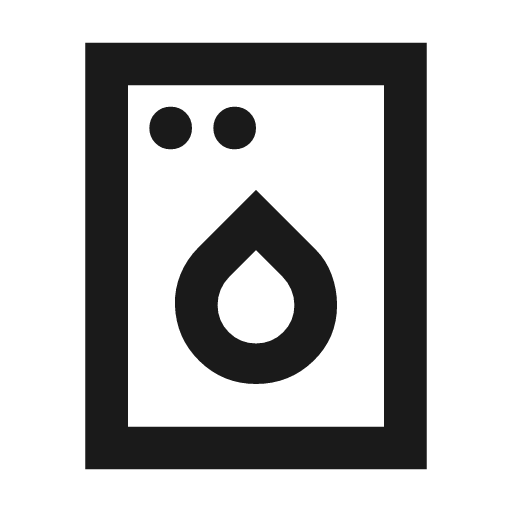 Dishwasher gen outline sharp icon, sharp-cornered style, from Material Symbols