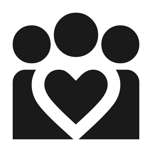 Diversity 4 icon, solid style, from Material Symbols