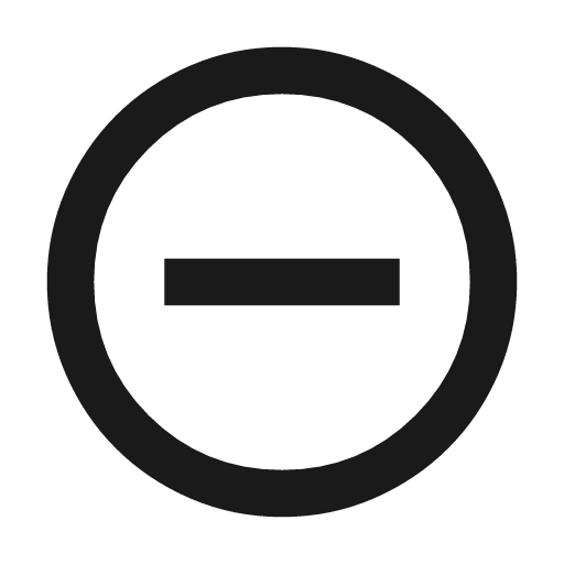 Do not disturb on outline icon, outline style, from Material Symbols