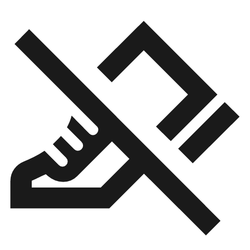 Do not step outline icon, outline style, from Material Symbols