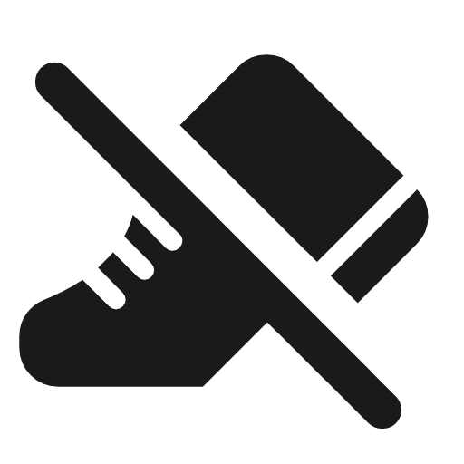 Do not step rounded icon, rounded style, from Material Symbols