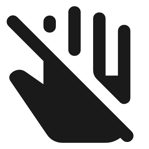 Do not touch rounded icon, rounded style, from Material Symbols