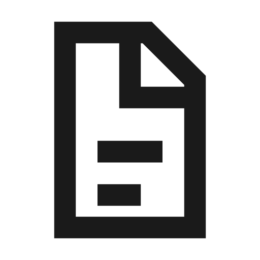 Docs outline sharp icon, sharp-cornered style, from Material Symbols
