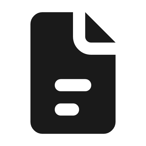 Docs icon, solid style, from Material Symbols