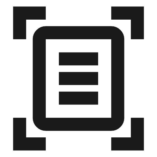 Document scanner outline icon, outline style, from Material Symbols