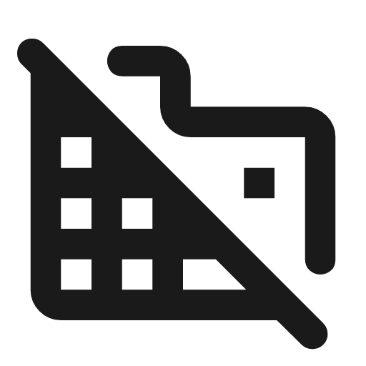 Domain disabled rounded icon, rounded style, from Material Symbols