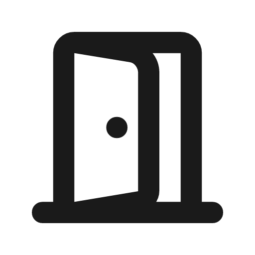 Door open outline rounded icon, rounded style, from Material Symbols