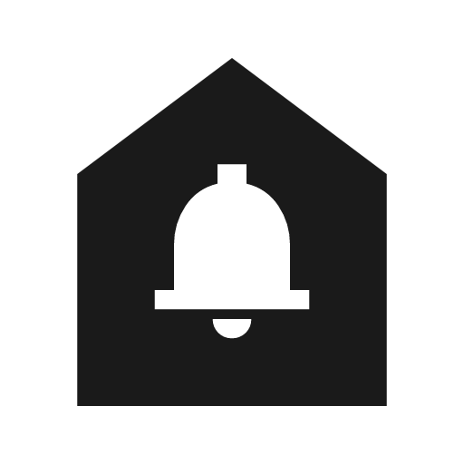 Doorbell sharp icon, sharp-cornered style, from Material Symbols