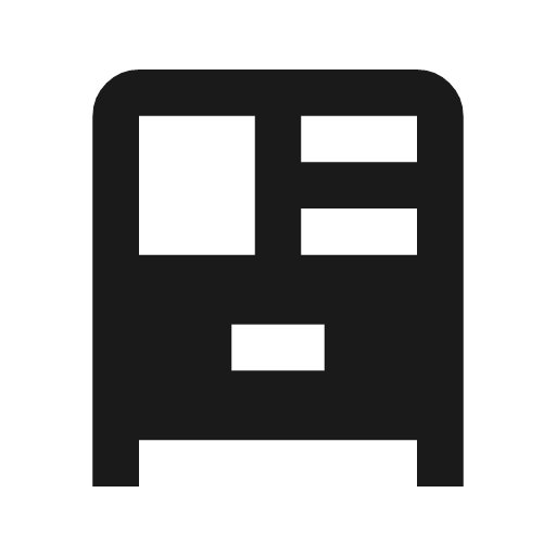 Dresser icon, solid style, from Material Symbols