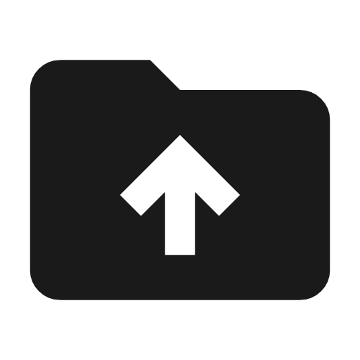 Drive folder upload icon, solid style, from Material Symbols