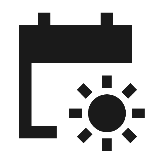 Early on sharp icon, sharp-cornered style, from Material Symbols