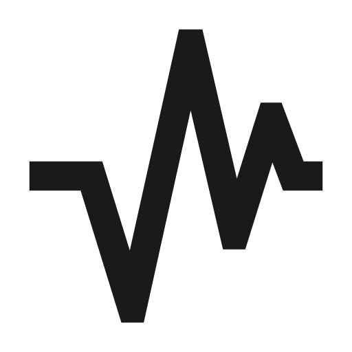 Earthquake sharp icon, sharp-cornered style, from Material Symbols