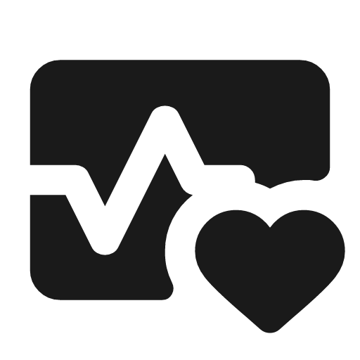 Ecg rounded icon, rounded style, from Material Symbols