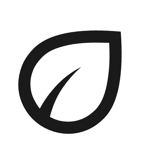Eco outline icon, outline style, from Material Symbols