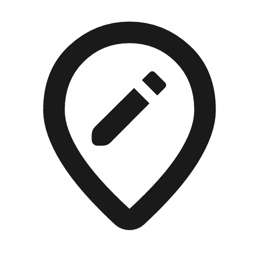 Edit location outline rounded icon, rounded style, from Material Symbols