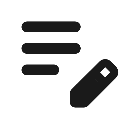 Edit note rounded icon, rounded style, from Material Symbols