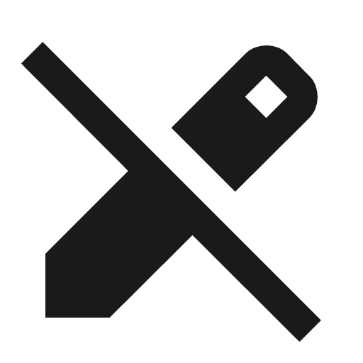 Edit off icon, solid style, from Material Symbols