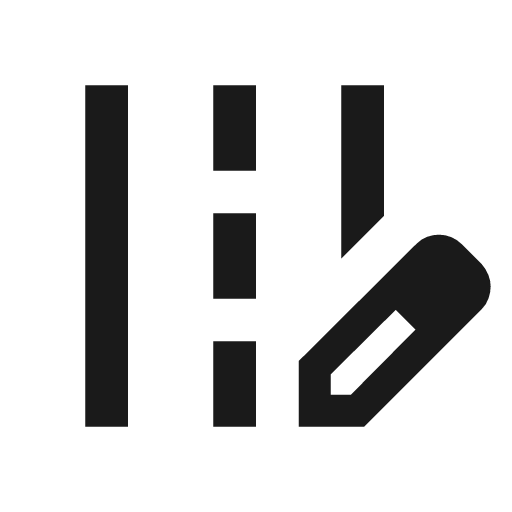 Edit road outline icon, outline style, from Material Symbols