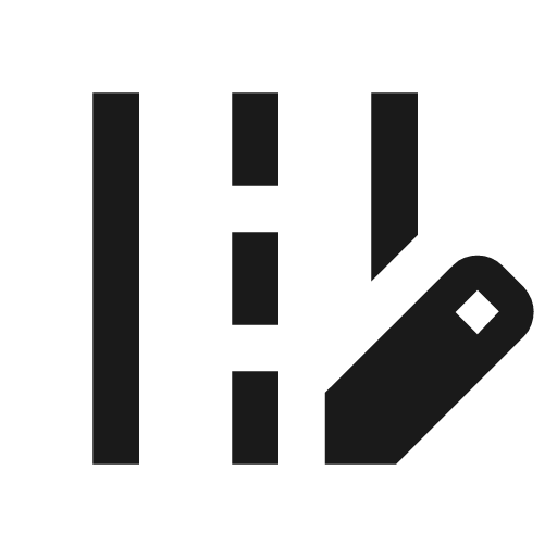 Edit road icon, solid style, from Material Symbols