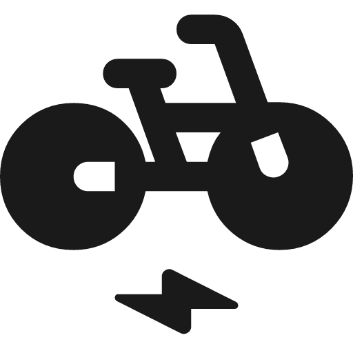 Electric bike rounded icon, rounded style, from Material Symbols