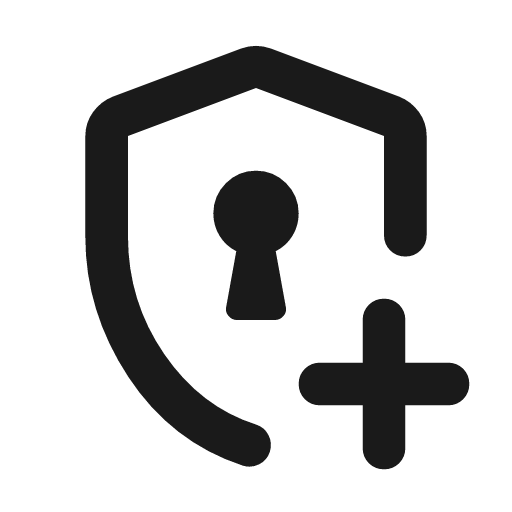 Encrypted add outline rounded icon, rounded style, from Material Symbols