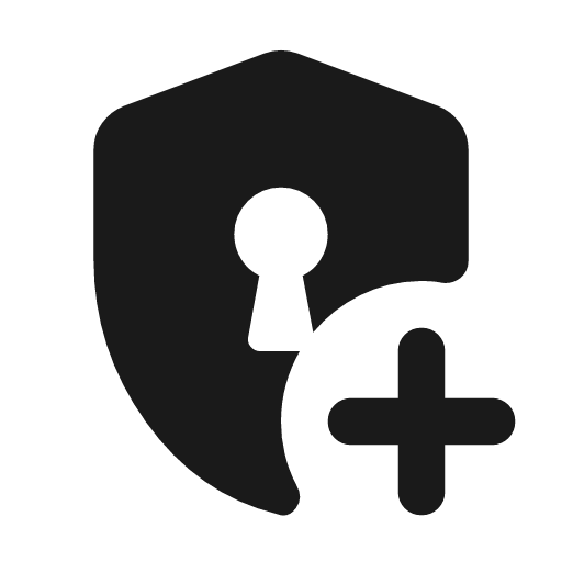 Encrypted add rounded icon, rounded style, from Material Symbols