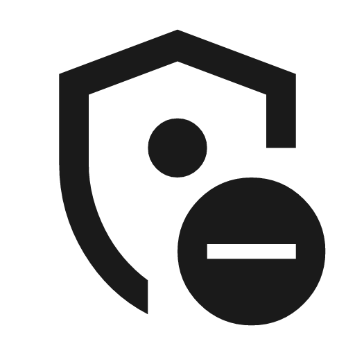 Encrypted minus circle outline icon, outline style, from Material Symbols