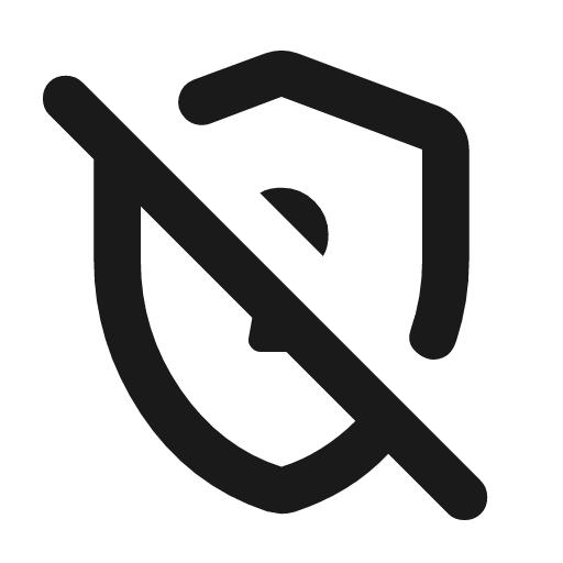 Encrypted off outline rounded icon, rounded style, from Material Symbols