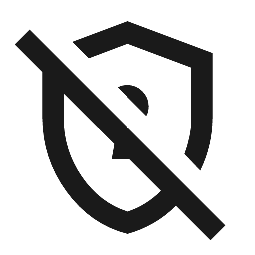 Encrypted off outline icon, outline style, from Material Symbols