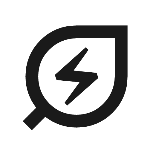 Energy savings leaf outline sharp icon, sharp-cornered style, from Material Symbols