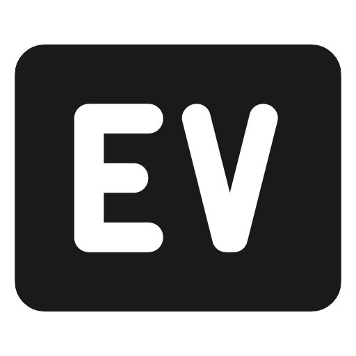 Ev mobiledata badge rounded icon, rounded style, from Material Symbols