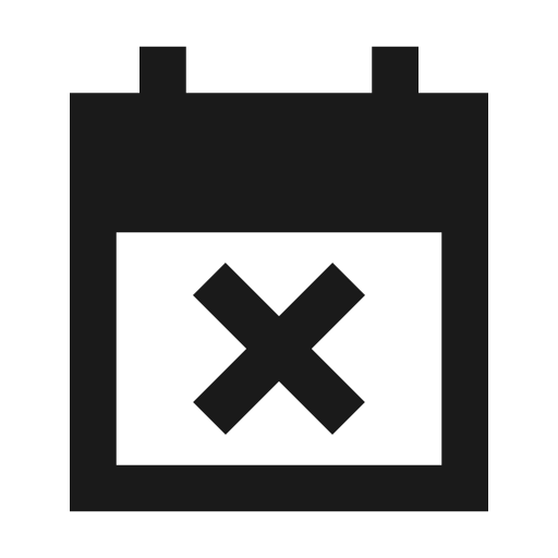 Event busy sharp icon, sharp-cornered style, from Material Symbols