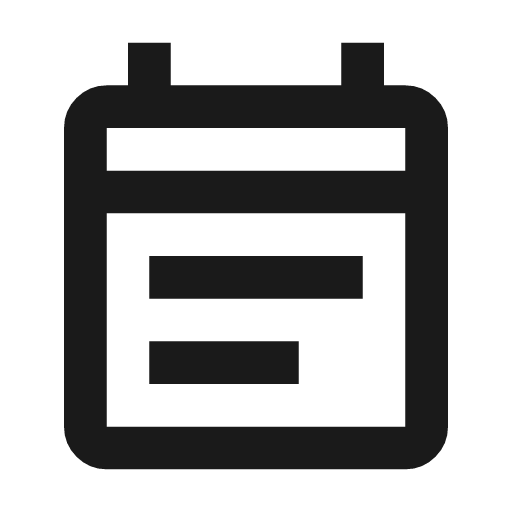 Event note outline icon, outline style, from Material Symbols