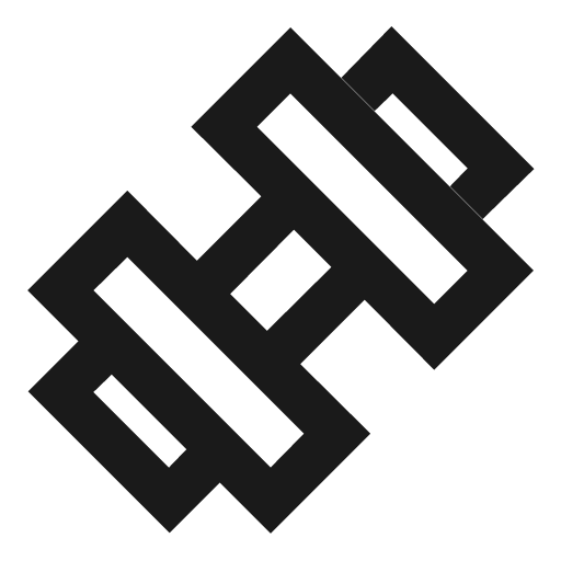 Exercise outline sharp icon, sharp-cornered style, from Material Symbols