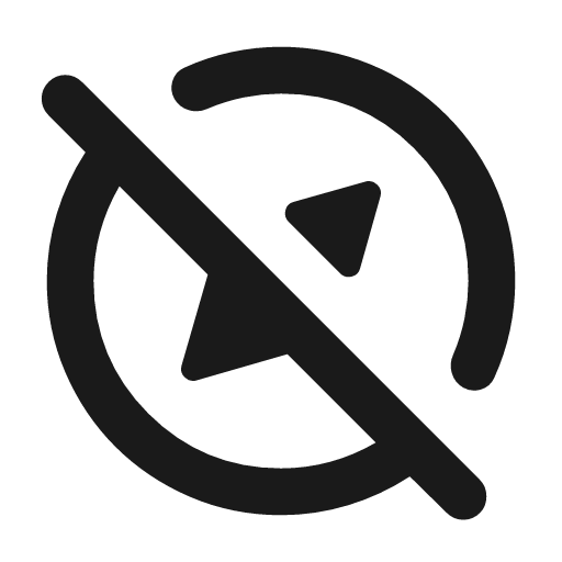 Explore off outline rounded icon, rounded style, from Material Symbols