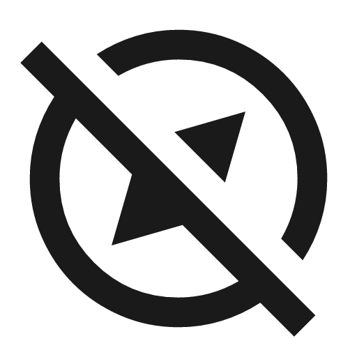 Explore off outline icon, outline style, from Material Symbols