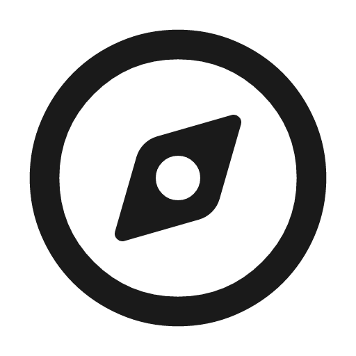 Explore outline rounded icon, rounded style, from Material Symbols