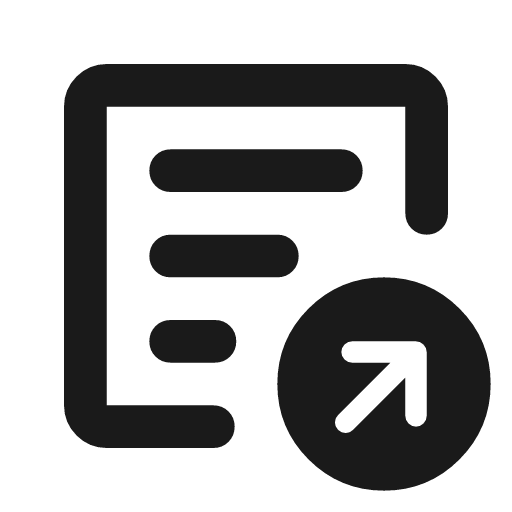 Export notes outline rounded icon, rounded style, from Material Symbols