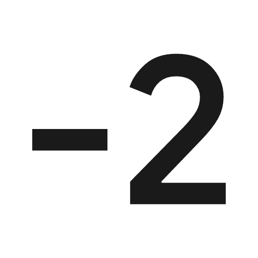 Exposure neg 2 icon, solid style, from Material Symbols
