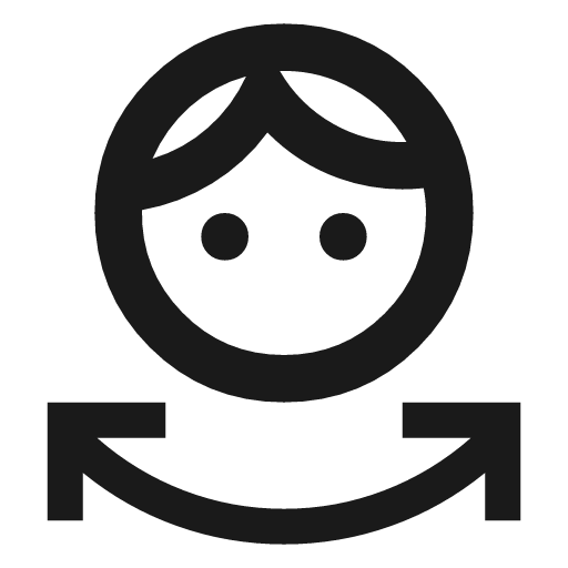 Face shake outline icon, outline style, from Material Symbols